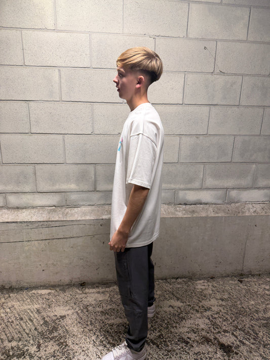 7 Hearted Bubblegum Tee White